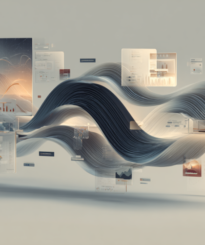 Editorial illustration depicting how Customer Intelligence integrates behavioral data, customer conversations, and operational insights into better organizational decision-making through continuous learning and evidence.
